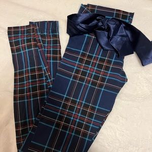 (Reserved bundle) Cute Booty lounge 2 pair plaid scrunch booty leggings small